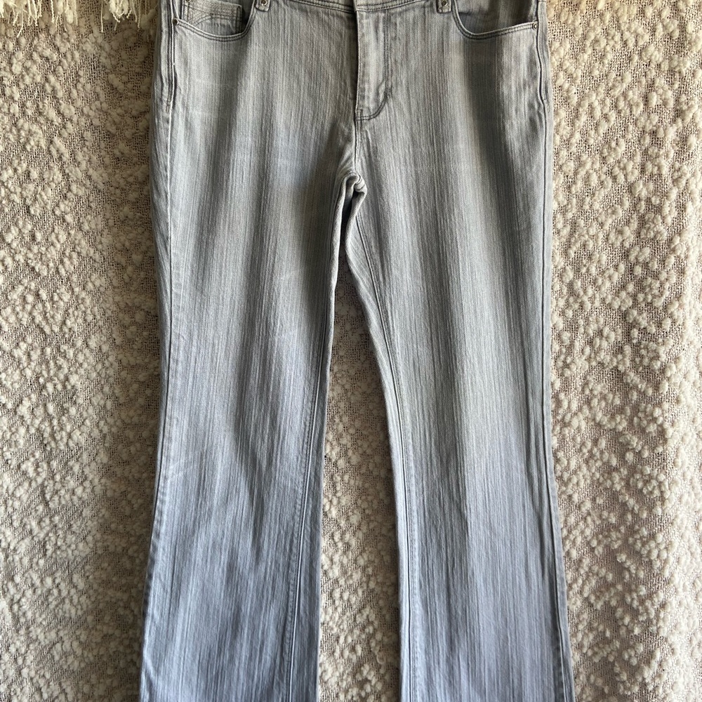 White House Black Market Bootcut Grey Jean size 6